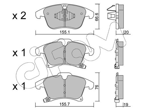 CIFAM 822-1039-0 Brake Pad Set, disc brake