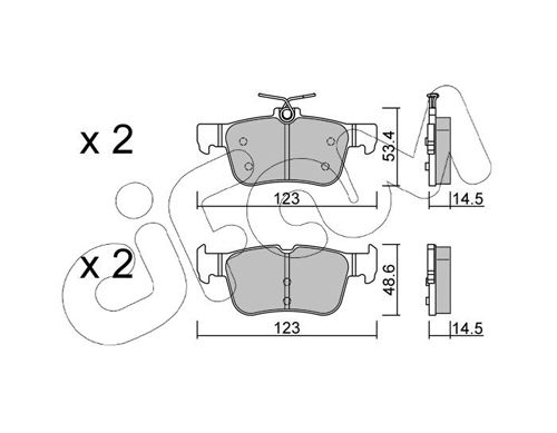 CIFAM 822-1040-2 Brake Pad Set, disc brake