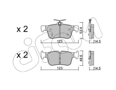 Brake Pad Set, disc brake CIFAM 822-1040-2
