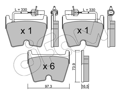 CIFAM 822-1043-0 Brake Pad Set, disc brake