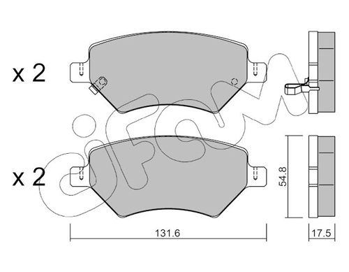 CIFAM 822-1049-0 Brake Pad Set, disc brake