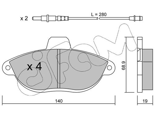 CIFAM 822-105-0 Brake Pad Set, disc brake