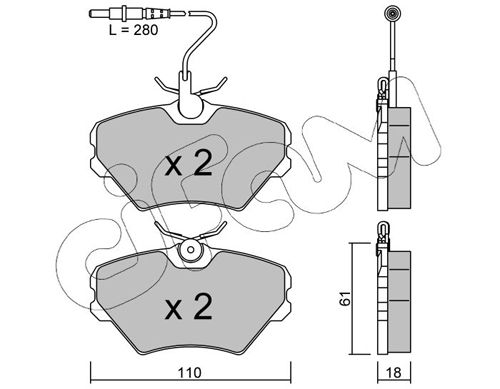 CIFAM 822-106-0 Brake Pad Set, disc brake