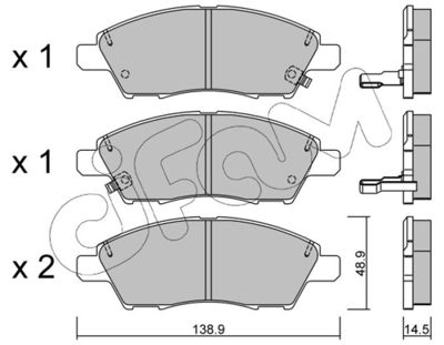 Brake Pad Set, disc brake CIFAM 822-1079-0