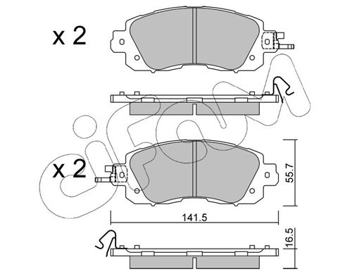 CIFAM 822-1080-0 Brake Pad Set, disc brake