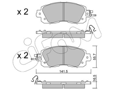 Brake Pad Set, disc brake CIFAM 822-1080-0