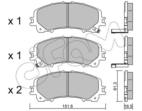 CIFAM 822-1082-0 Brake Pad Set, disc brake