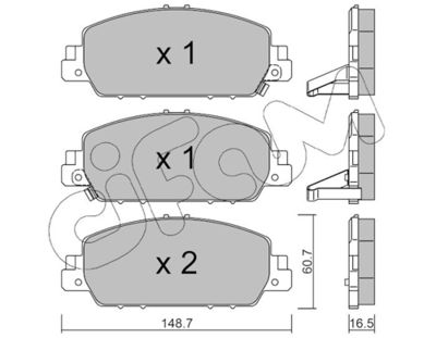 Brake Pad Set, disc brake CIFAM 822-1083-0