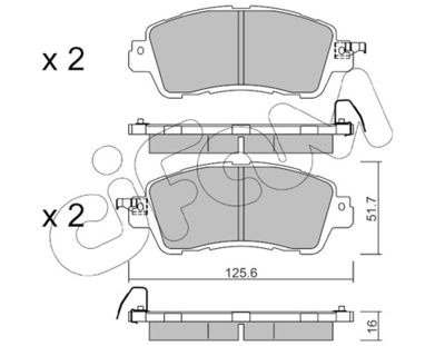 Brake Pad Set, disc brake CIFAM 822-1085-0