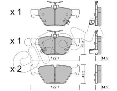 Brake Pad Set, disc brake CIFAM 822-1087-0