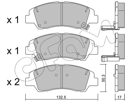 CIFAM 822-1091-0 Brake Pad Set, disc brake