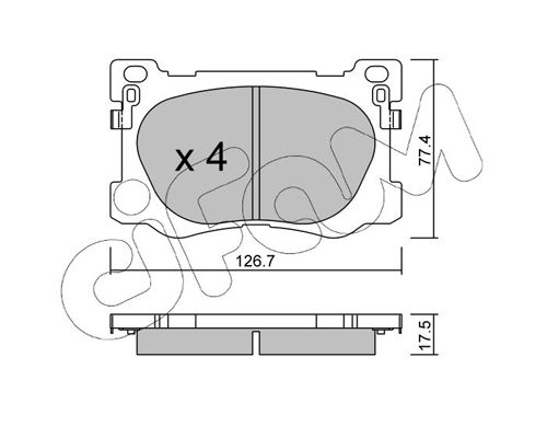 CIFAM 822-1093-0 Brake Pad Set, disc brake