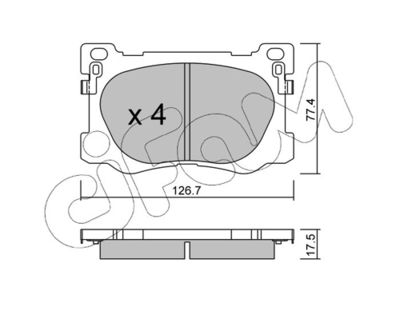Brake Pad Set, disc brake CIFAM 822-1093-0