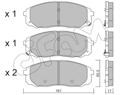 Brake Pad Set, disc brake CIFAM 822-1097-0