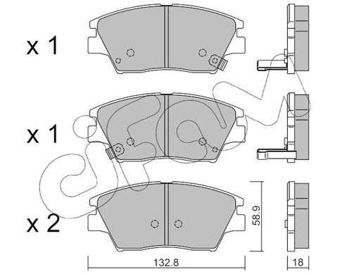CIFAM 822-1098-0 Brake Pad Set, disc brake