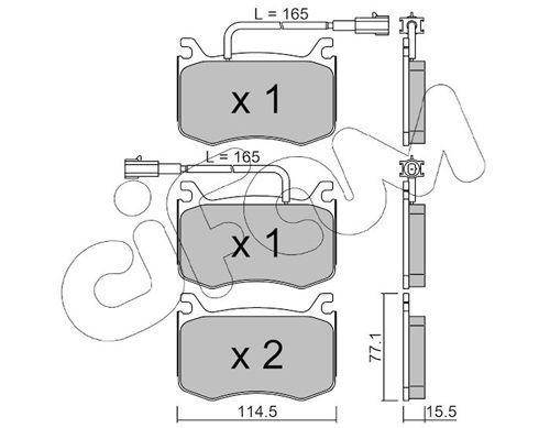 CIFAM 822-1099-0 Brake Pad Set, disc brake