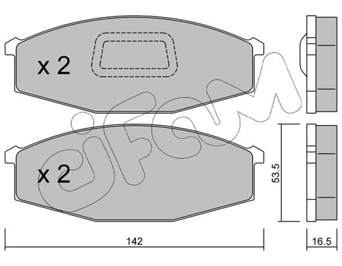 CIFAM 822-110-1 Brake Pad Set, disc brake