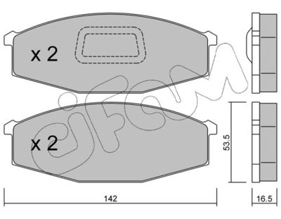 Brake Pad Set, disc brake CIFAM 822-110-1