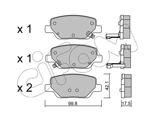 CIFAM 822-1104-0 Brake Pad Set, disc brake