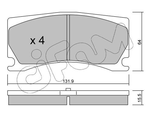 CIFAM 822-1106-0 Brake Pad Set, disc brake