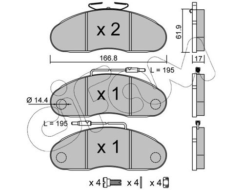 CIFAM 822-111-0 Brake Pad Set, disc brake