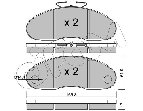 CIFAM 822-111-2 Brake Pad Set, disc brake
