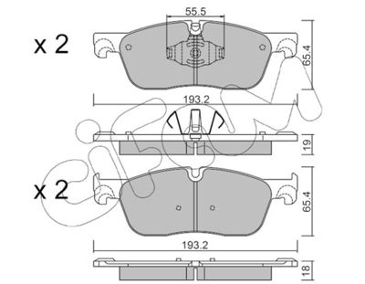 Brake Pad Set, disc brake CIFAM 822-1123-1