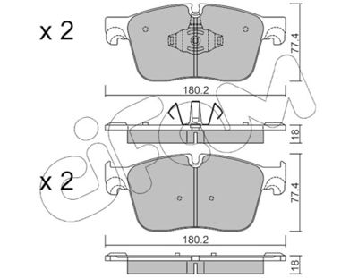 Brake Pad Set, disc brake CIFAM 822-1124-0