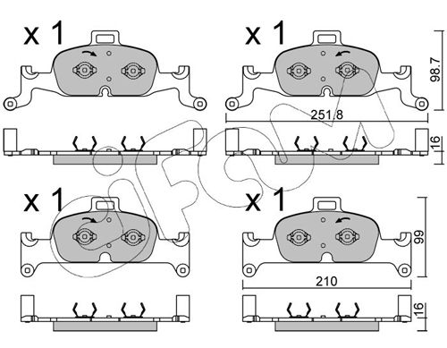 CIFAM 822-1126-0 Brake Pad Set, disc brake