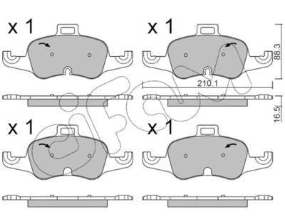 Brake Pad Set, disc brake CIFAM 822-1127-0