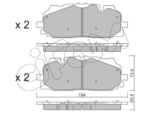 CIFAM 822-1128-0 Brake Pad Set, disc brake