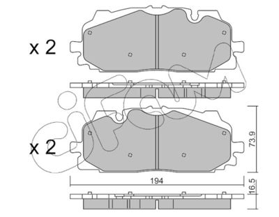 Brake Pad Set, disc brake CIFAM 822-1128-0