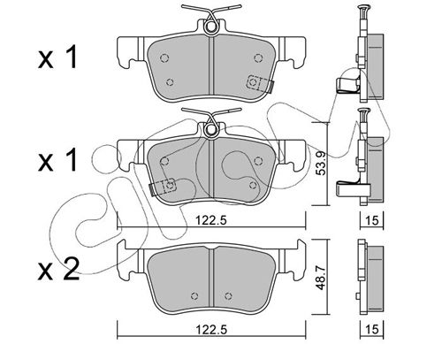CIFAM 822-1131-0 Brake Pad Set, disc brake