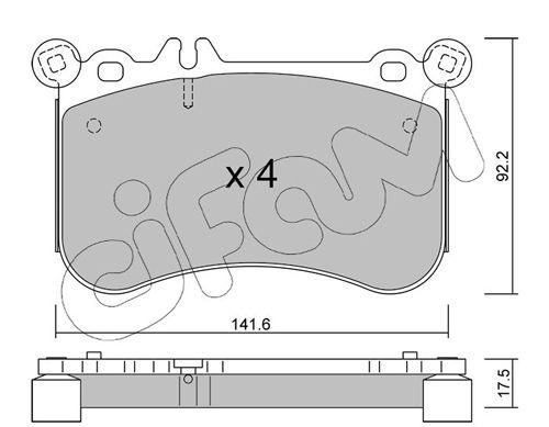 CIFAM 822-1133-0 Brake Pad Set, disc brake