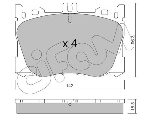 CIFAM 822-1134-0 Brake Pad Set, disc brake