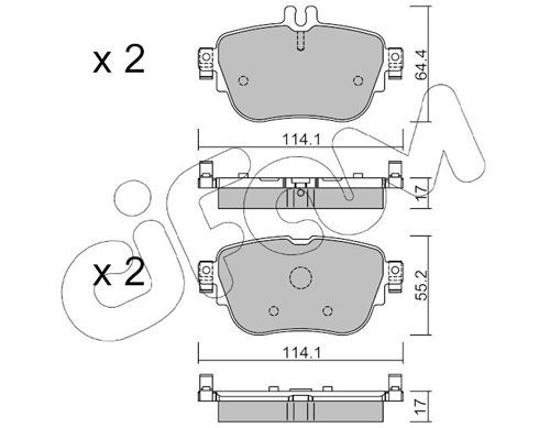 CIFAM 822-1136-0 Brake Pad Set, disc brake
