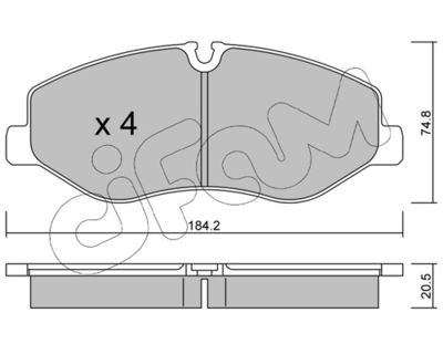 Brake Pad Set, disc brake CIFAM 822-1139-0