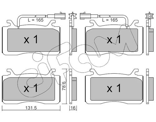 CIFAM 822-1141-0 Brake Pad Set, disc brake