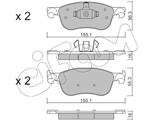 CIFAM 822-1142-0 Brake Pad Set, disc brake