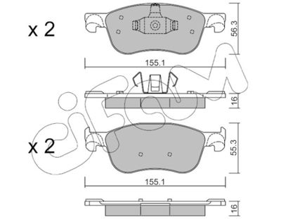 Brake Pad Set, disc brake CIFAM 822-1142-0