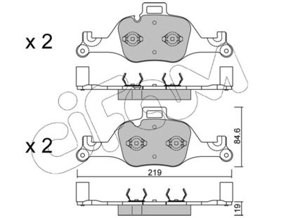Brake Pad Set, disc brake CIFAM 822-1145-0