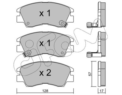 Brake Pad Set, disc brake CIFAM 822-115-0