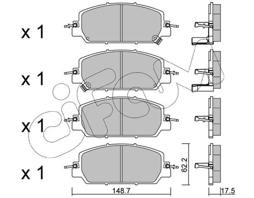 CIFAM 822-1153-0 Brake Pad Set, disc brake
