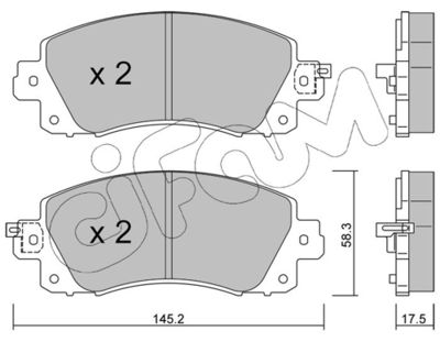 Brake Pad Set, disc brake CIFAM 822-1161-0