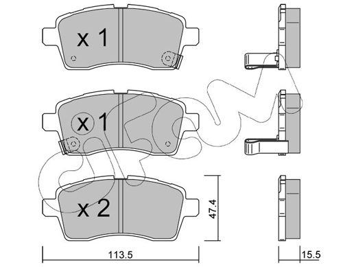CIFAM 822-1162-0 Brake Pad Set, disc brake