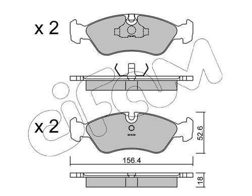 CIFAM 822-117-0 Brake Pad Set, disc brake