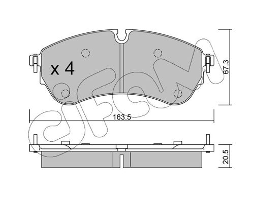 CIFAM 822-1173-0 Brake Pad Set, disc brake
