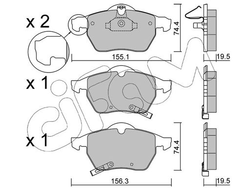 CIFAM 822-118-2 Brake Pad Set, disc brake
