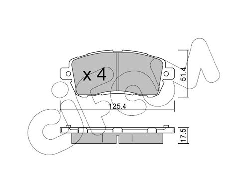 CIFAM 822-1185-0 Brake Pad Set, disc brake