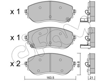 Brake Pad Set, disc brake CIFAM 822-1191-0